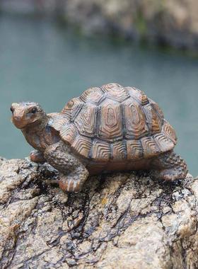 户外花园造景乌龟摆件庭院假山喷泉流水微景观池塘水景动物装饰品