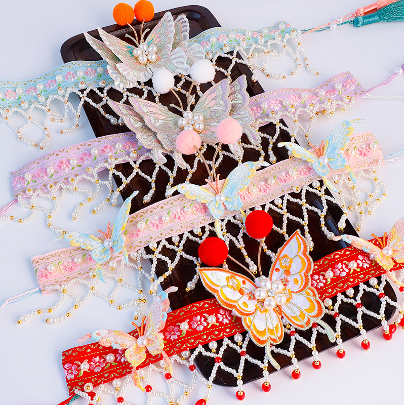 明晚清汉女款影楼拍摄戏曲风头饰古风抹额发带流苏发饰演出饰品女,淘宝优惠券,粉丝福利购,淘宝优惠卷