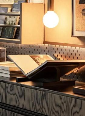 现代简约创意艺术木质书架摆件样板间样品屋展示中心客厅桌面软装