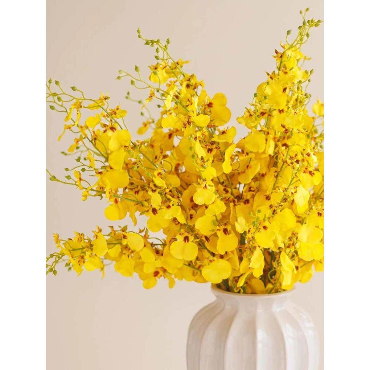 轻奢仿真跳舞兰文心兰客厅高档摆件干花餐桌花束花艺插花摆设假花,淘宝优惠券,粉丝福利购,淘宝优惠卷