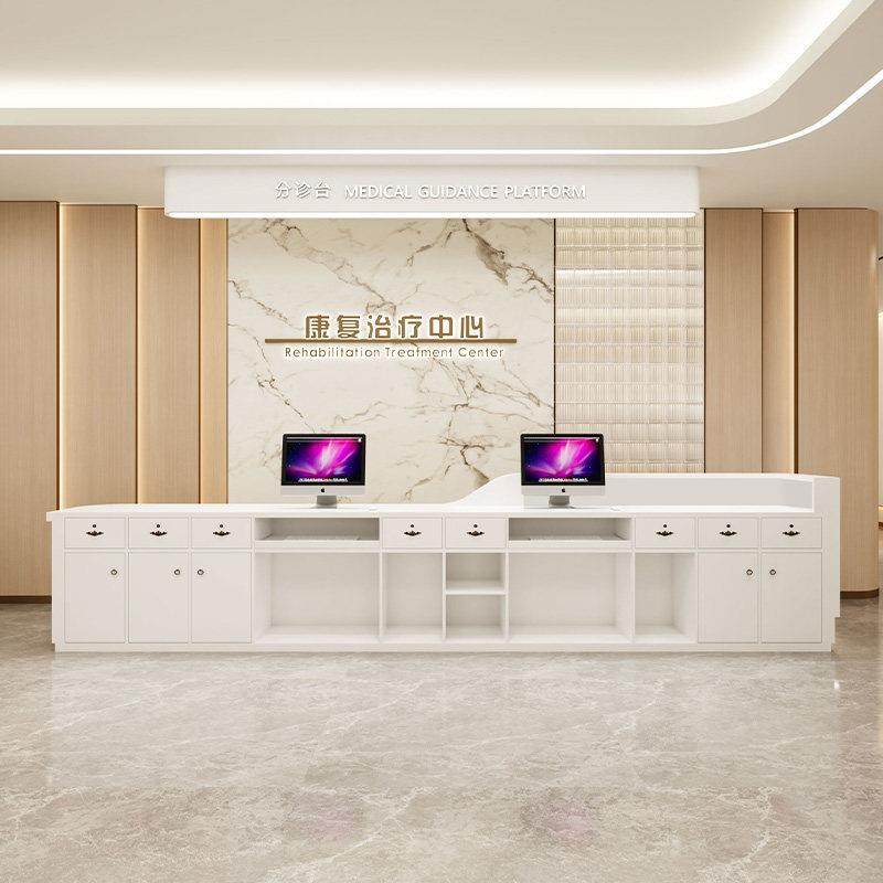 简约公司前台木纹烤漆接待台口腔医院导诊台分诊台护士站收银吧台,淘宝优惠券,粉丝福利购,淘宝优惠卷