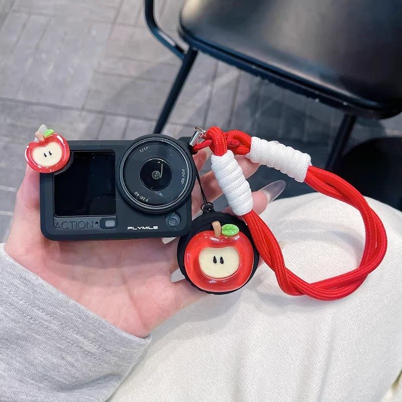 个性红青色适用大疆action6/5pro/4/3运动相机保护套软壳硅胶挂绳,淘宝优惠券,粉丝福利购,淘宝优惠卷