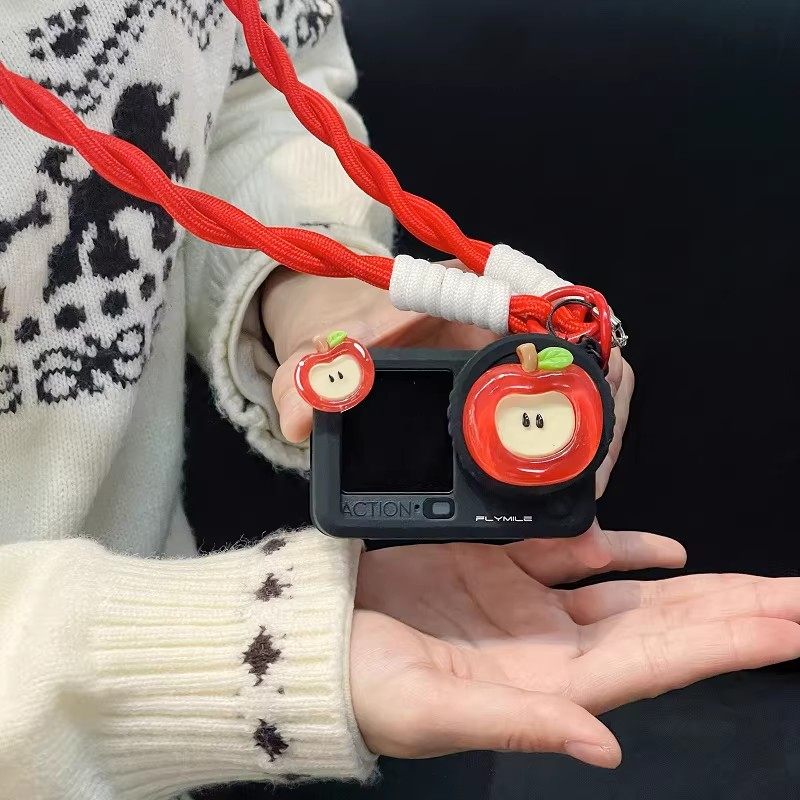 个性红青色适用大疆action6/5pro/4/3运动相机保护套软壳硅胶挂绳,淘宝优惠券,粉丝福利购,淘宝优惠卷