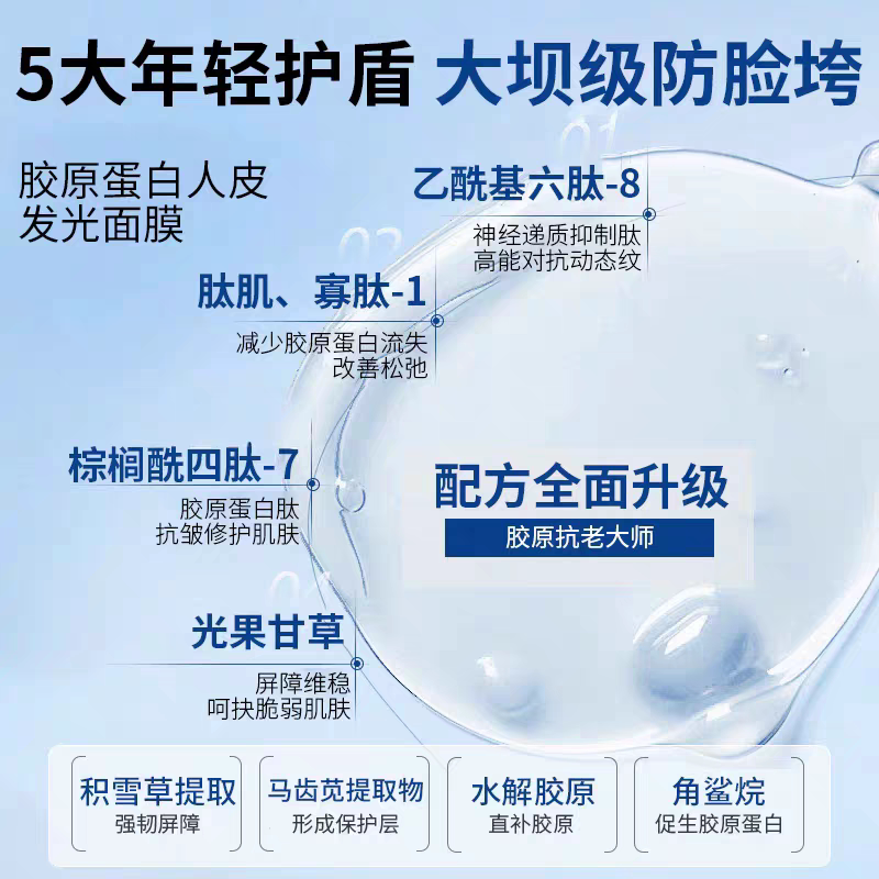 BAISHU胶原蛋白光感面膜