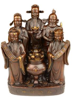 纯铜财神爷铜佛像体摆件家用客厅请供奉店铺五路财神像供位财神