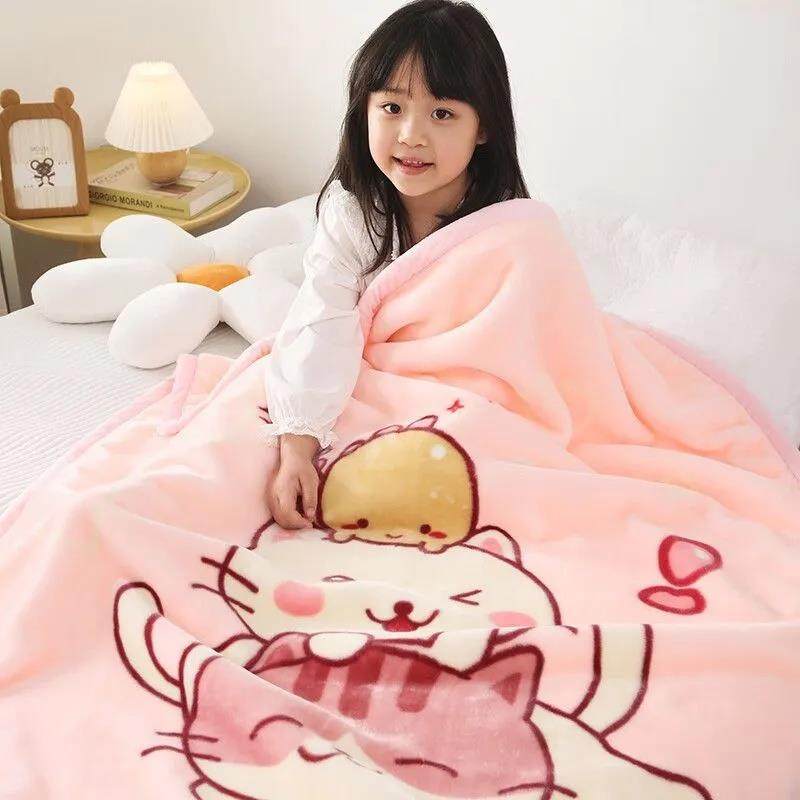 儿童盖毯新生婴儿毛毯双层云毯宝宝春秋冬午睡抱被幼儿园被子,淘宝优惠券,粉丝福利购,淘宝优惠卷