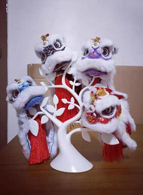 挂件国潮雄狮少年版醒狮招财汽车车载摆件客厅开业舞狮吉祥礼品