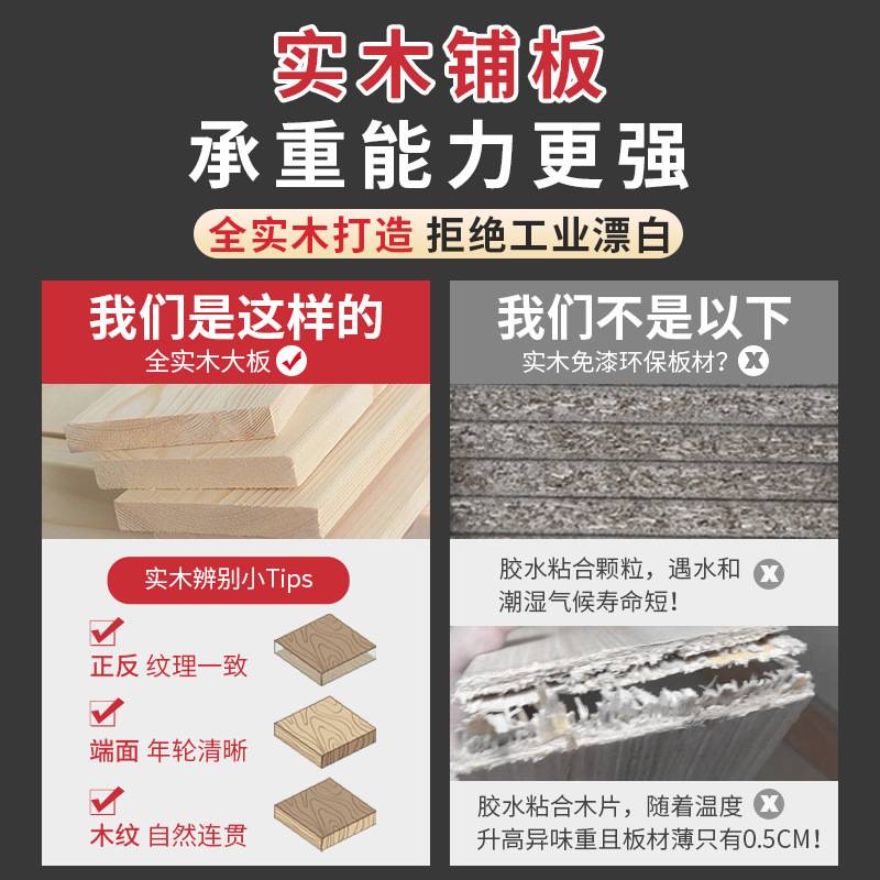 双人床单人床实木床简易米1出租房现代简约架家用2m经济型松木 - 图1