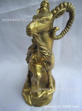 铜金钱羊摆件 铜生肖羊家居工艺品装饰