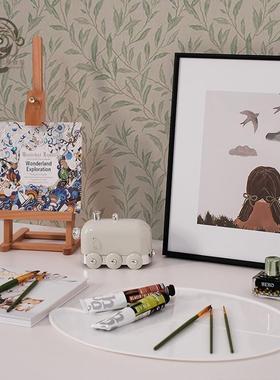 轻奢样板间儿童房摆件女孩现代小清新小孩房间书桌装饰品颜料画板