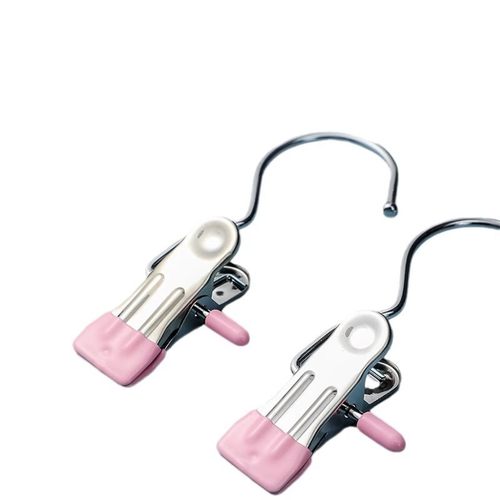 带钩不锈钢晾衣夹子帽子收纳短裤夹布料夹家居袜子晾晒夹万能夹子 - 图3