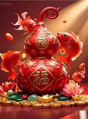 鸿运当头诸事皆顺中国风自粘贴画防水装饰室内墙上房间宿舍贴纸