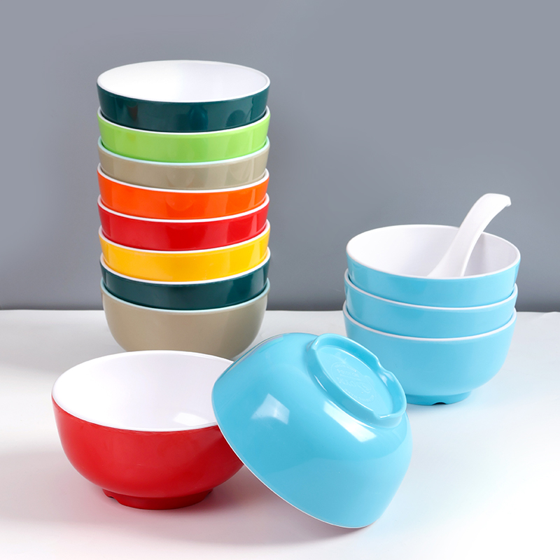 密胺食品级塑料4寸小碗米饭粥专用加厚防烫耐摔商用餐饮饭店通用