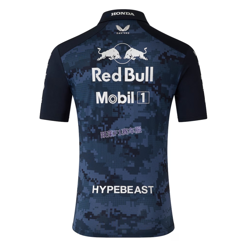 【现货秒发】2025新款F1赛车服POLO衫Red牛短袖迷彩夏季透气休闲 - 图0