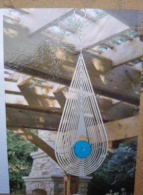 不锈钢镜面拉丝铁皮吊饰风转居家花园装饰品铁艺旋转风铃喷漆挂饰