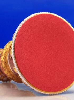 八吉祥彩绘长柄手摇转金轮底座彩绘树脂转经简座子锡杖家用大号