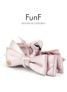 FunF/乐纷绮 设计感少女风蝴蝶结大抓夹韩式顶夹抓夹 在逃公主