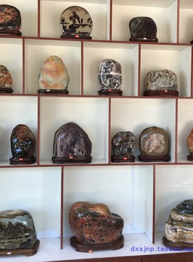 奇石原石加工的工艺品韶关乳源彩石彩色石头家居办公室摆件P-A