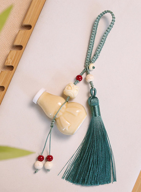 手工编织古风流苏速效救心丸挂件