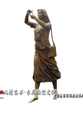 玻璃钢仿铜人物雕塑景观园林铸铜女娲补天神话传说人物雕像定制做