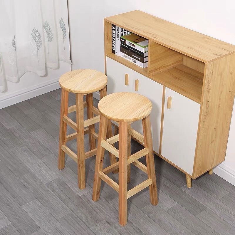 实木凳子家用圆凳子儿童小凳子奶茶店吧台凳全橡木凳高脚凳成人凳,淘宝优惠券,粉丝福利购,淘宝优惠卷