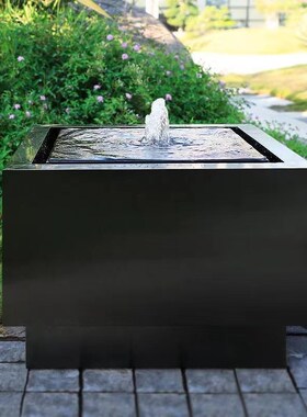 庭院流水招财摆件花园喷泉水钵自循环喷水鱼池造S景酒店聚宝盆水