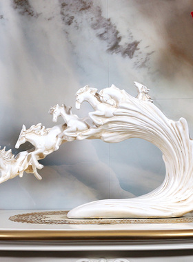 现代简约轻奢马摆件 办公室办公桌D书柜马到成功工艺品艺术装饰品