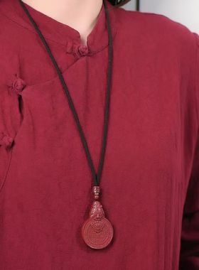 朱砂道家貔貅山鬼花钱吊坠男女款本命汽车钥匙扣皮丘挂件护身符