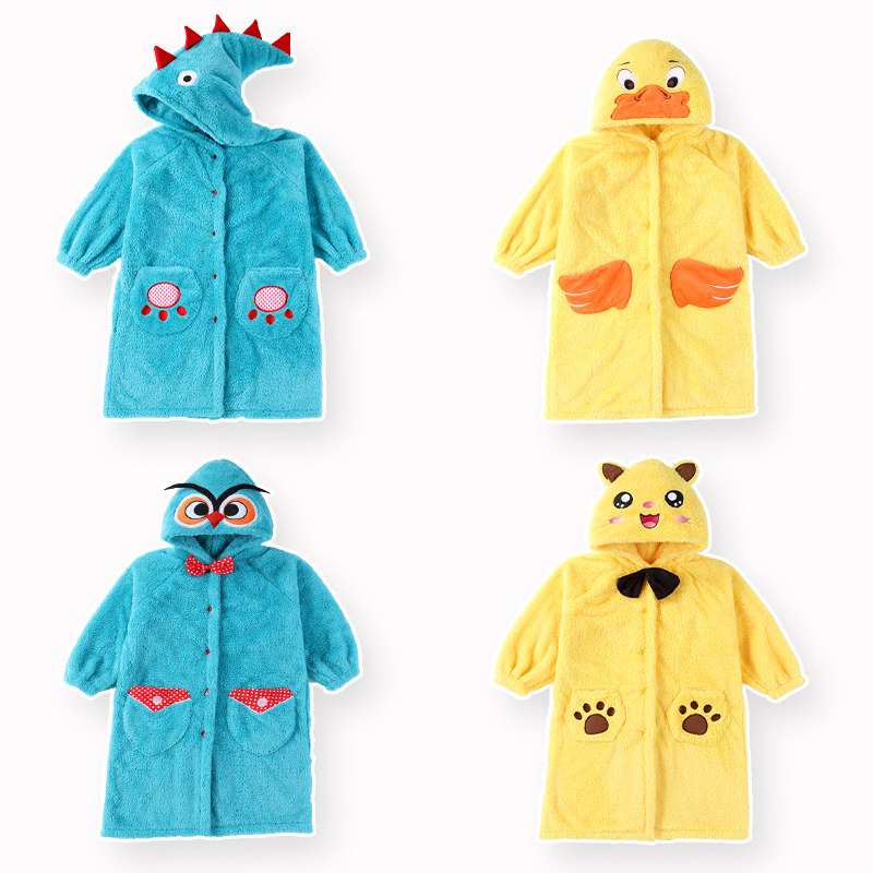 儿童睡袍男女童冬季加厚长款法兰绒睡衣宝宝浴衣珊瑚绒浴袍家居服,淘宝优惠券,粉丝福利购,淘宝优惠卷