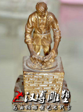 玻璃钢采茶文化主题人物铜雕铸铜茶工艺雕塑园林商业街景观雕像