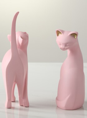 妖娆猫北欧风格家居装饰品酒柜客厅电视柜摆件创意房间桌面小摆设