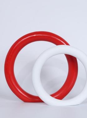 现代简约北欧极简创意几何圆圈摆件样板房售楼处书房客厅手环饰品