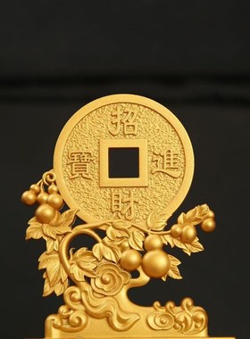 招财进宝福禄铜钱葫芦客厅酒柜装饰品店铺业办公室礼品