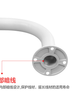 摄像机L型监控支架铝合金壁装式围墙支架万向头20*40*60*80*100cm