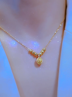 项链女小榴莲轻奢小众气质百搭锁骨链2023新款潮