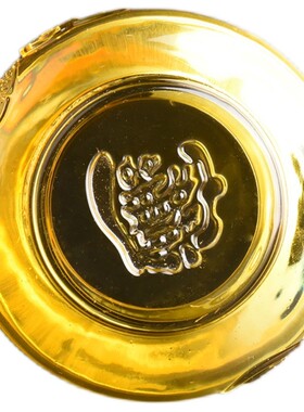 水晶聚宝盆招财聚财黄水晶琉璃摆件金元宝家居客厅装饰办公室家用