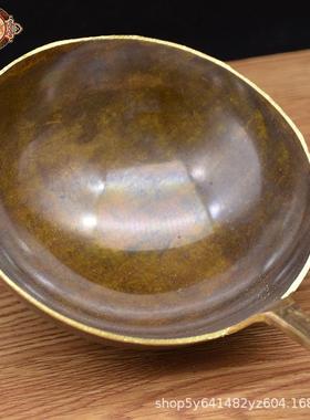 宏达铜器 纯铜仿古文玩厨具铜勺子铜铲子家具用品