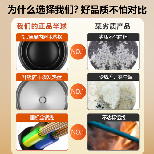 官方正品半球商用电饭煲10L8-15-30人特大号电饭锅堂食专用大容量 - 图1