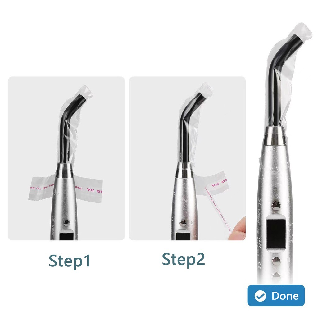 牙科导光棒保护套一次性防污套 光固化灯头手柄防污套 保护膜罩 - 图1