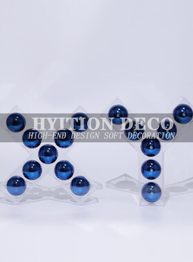 简约现代不锈f钢球字母摆件亚克力样板间客厅电视柜创意线条装饰