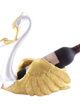 创意天鹅摆件红酒架轻奢斜放酒瓶架子家用玄关葡萄酒酒柜装饰品