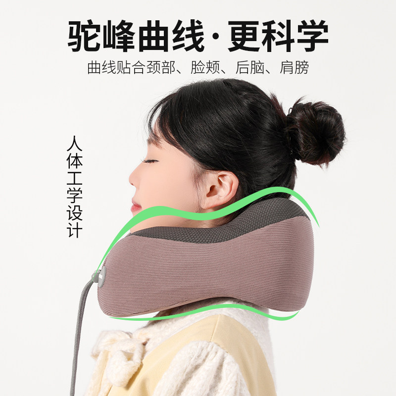 Wihhc记忆棉旅行U型枕飞机高铁坐车护颈脖枕新款驼峰透气u形枕头