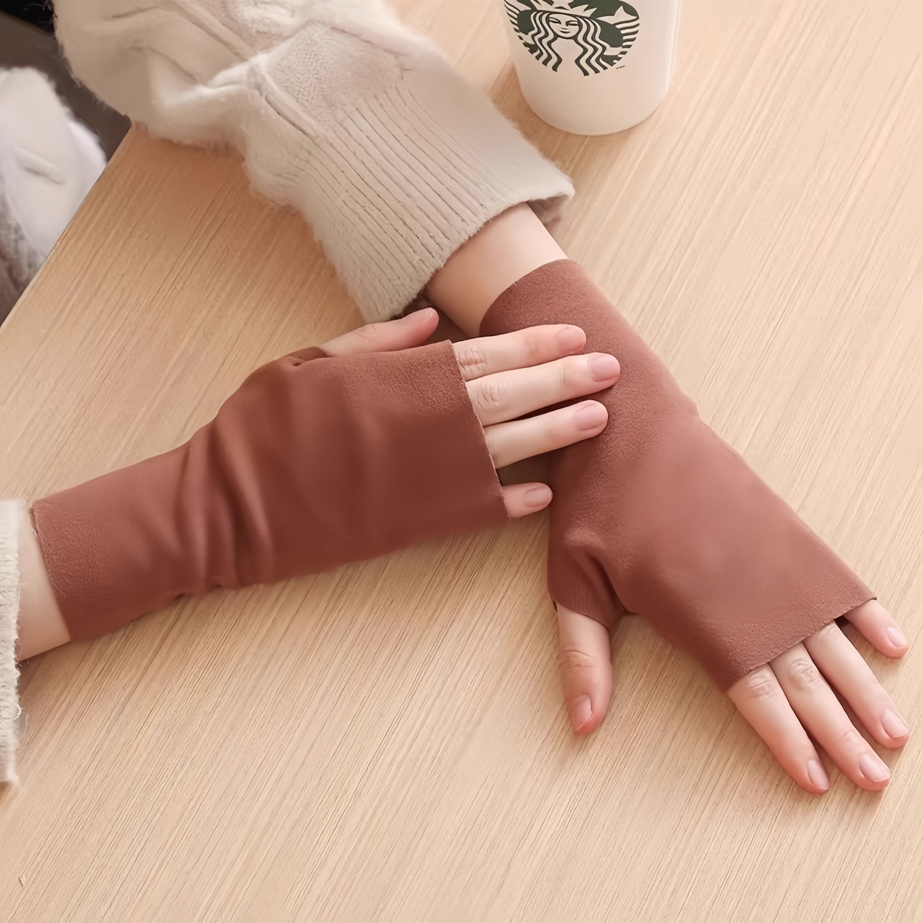 半指手套女冬季天露指德绒发热学生写字打字加绒保暖情侣薄款半截,淘宝优惠券,粉丝福利购,淘宝优惠卷