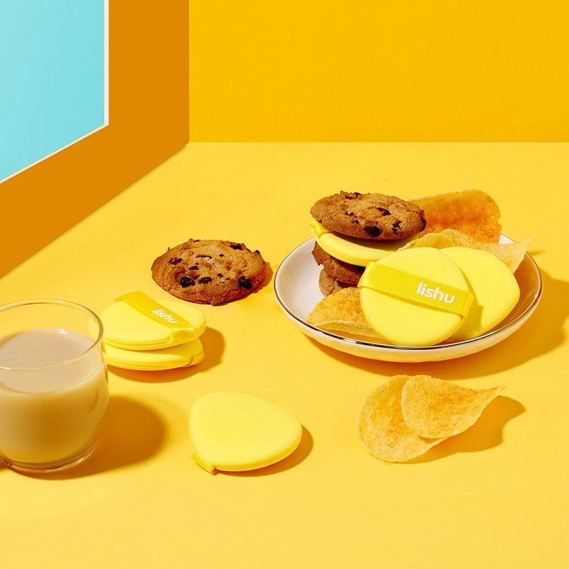 荔树薯片粉扑气垫蛋黄派粉扑粉底液海绵化妆海绵扑干湿两用不吃粉,淘宝优惠券,粉丝福利购,淘宝优惠卷