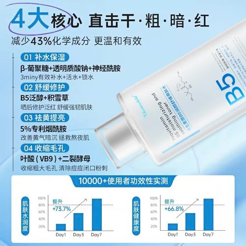 【徐艺洋同款】B5精华爽肤水保湿补水控油平闭口粉刺舒缓湿敷水正 - 图1