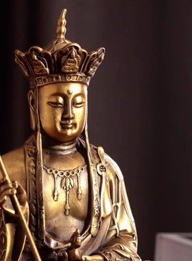 地藏菩萨九华山景区护身菩萨佛像客厅家用供奉佛文房小佛摆件