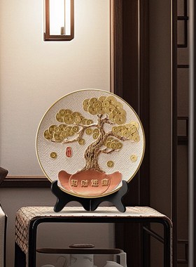 挂盘摆件鹿客厅展示柜玄关屏风电视柜酒柜装饰品乔迁之喜新居礼品