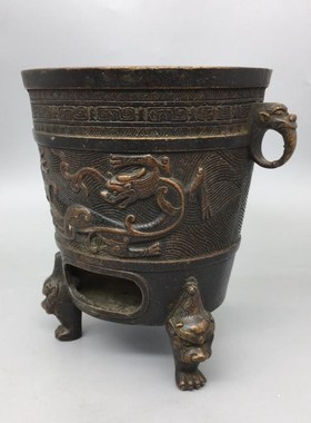 纯铜炭炉煮茶炉温酒炉火炉茶道煮水木炭茶道煮茶器复古老式全铜炉