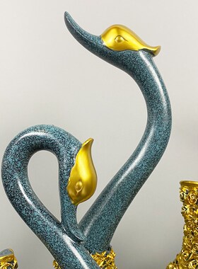 北欧式天鹅摆件家居创意现代酒柜装饰工艺品客厅简约结婚新婚礼物