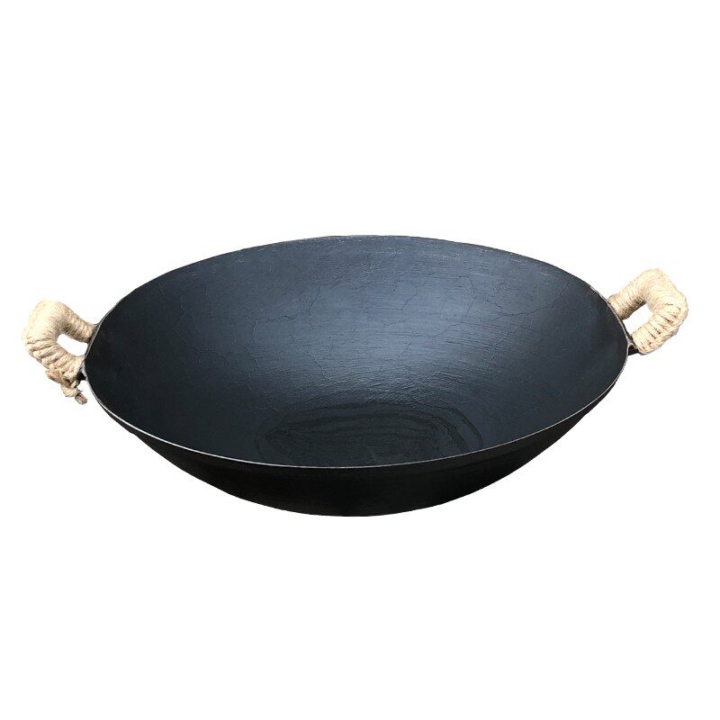 老式铁锅家用炒锅无涂层铸铁传统双耳圆底生铁炒菜铁锅农村大铁锅 - 图3